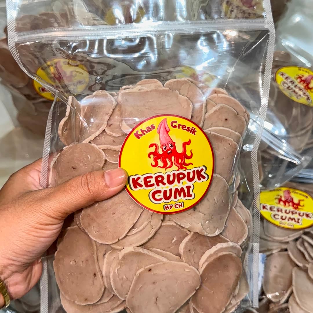 Kerupuk Cumi Coklat Mentah